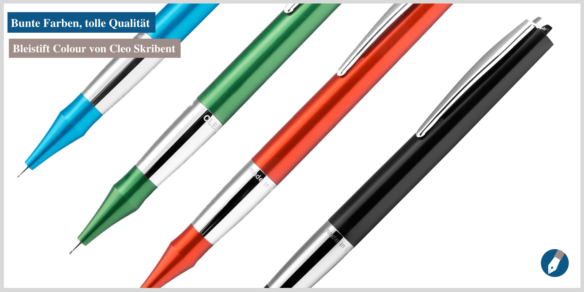 Nun online kaufbar: Der Colour-Bleistift von Cleo Skribent.