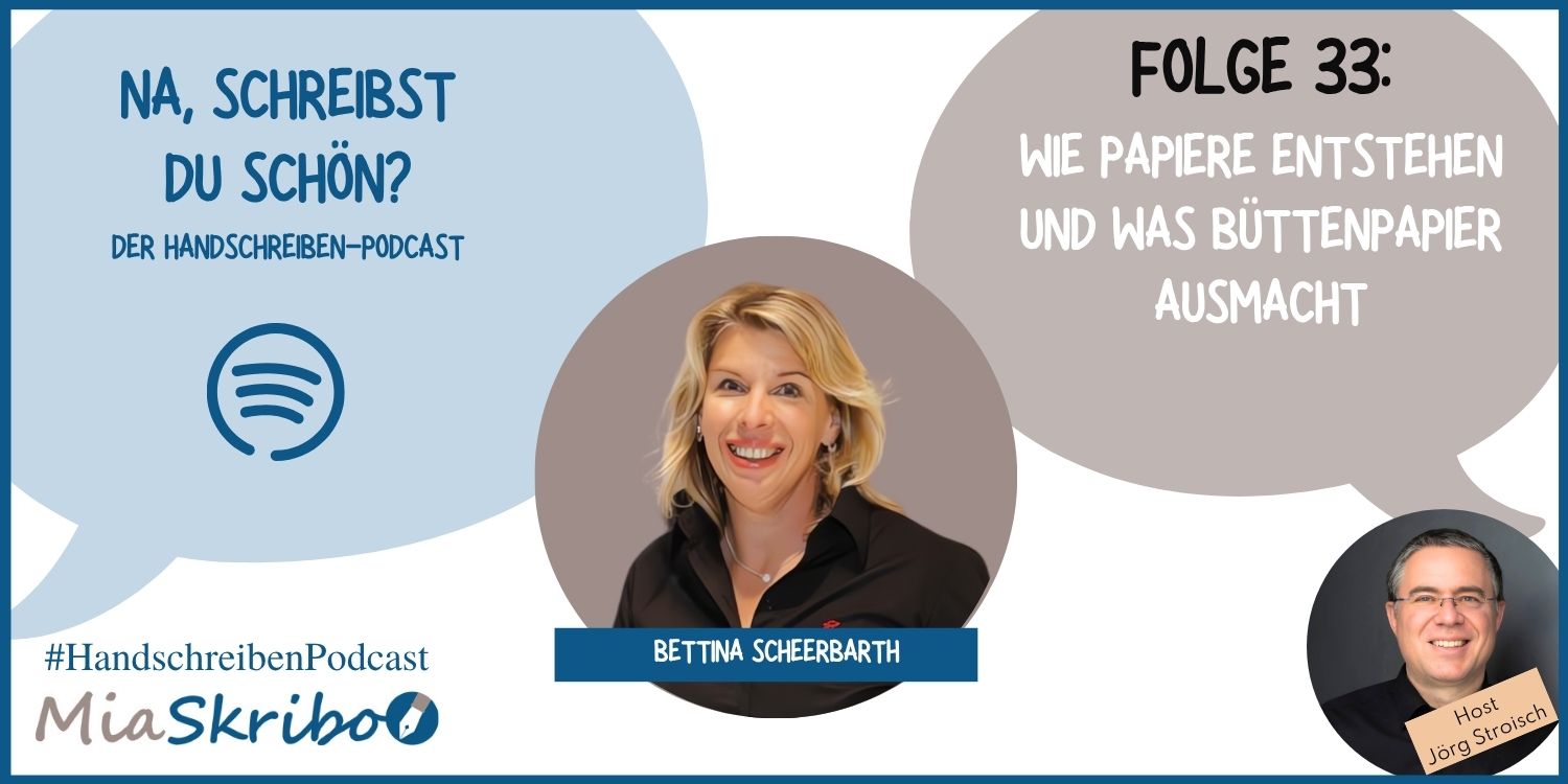 Bettina Scheerbarth von Hahnemühle ist Gast in meinem Podcast "Na, schreibst Du schön?"