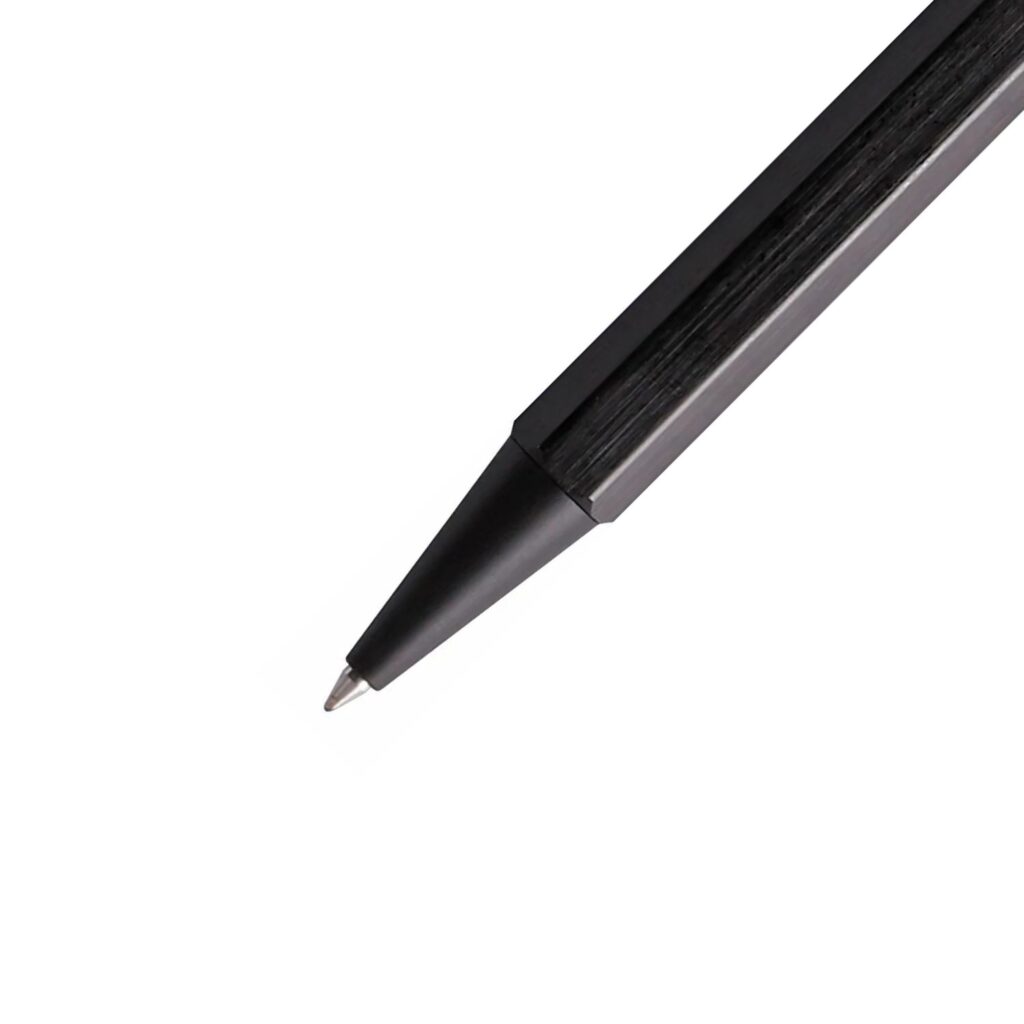 Produktfoto zum Kugelschreiber scRipt in schwarz von Rhodia / product photo of the ballpoint pen scRipt in black from Rhodia (9389C).