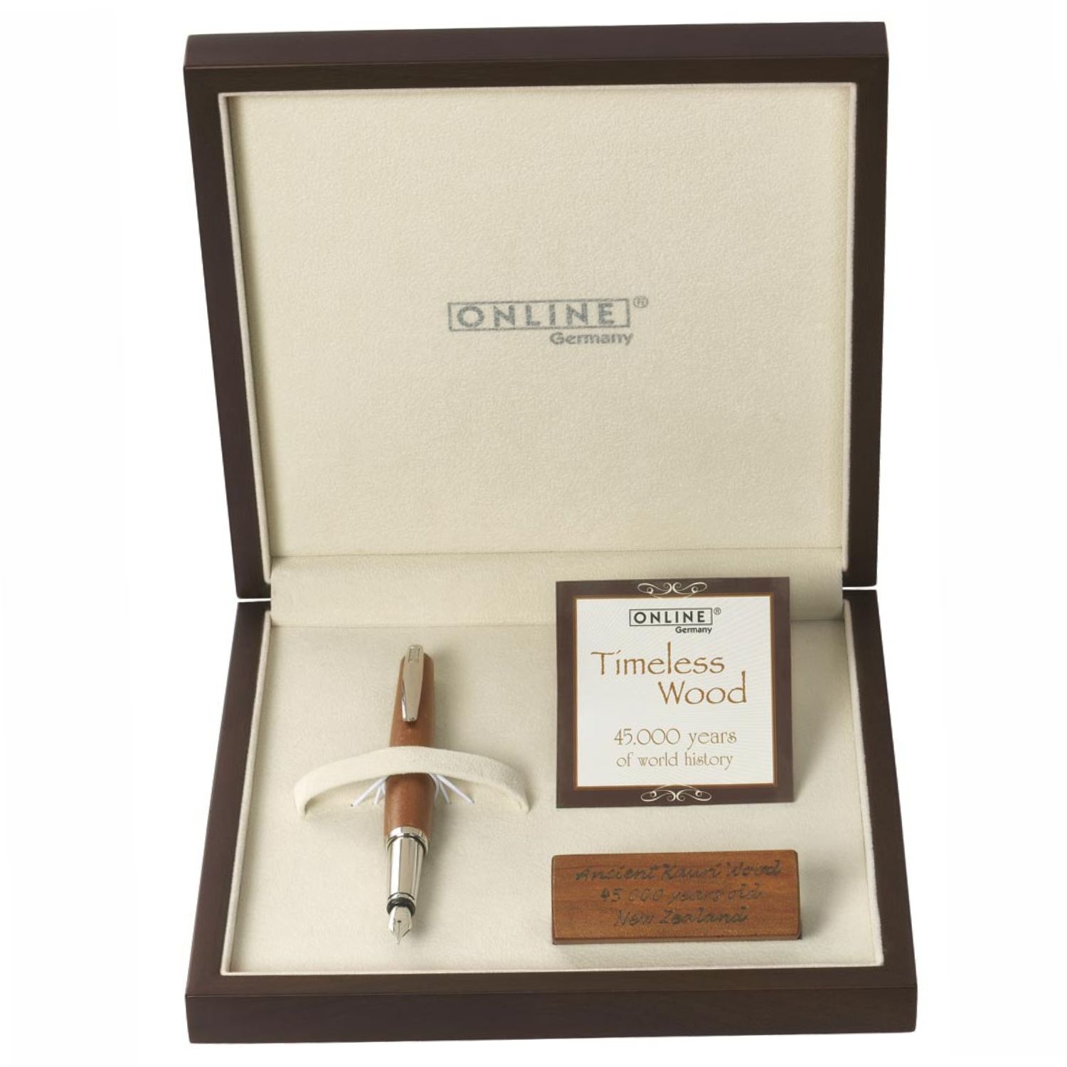 Produktfoto des Füllfederhalters Timeless Kauri Wood von Online Pen / product photo of the fountain pen Timeless Kauri Wood from Online Pen (38904)