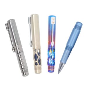 Produktfoto des Patronenrollers Minimo mit Clip von Black Forest / product photo of the ink rollerball Minimo with clip