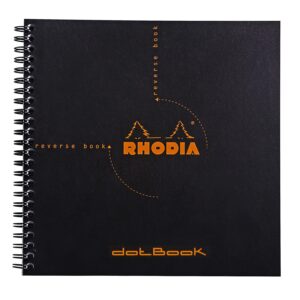Produktfoto zum ReverseBook von Rhodia in der Produkt Variante schwarz in der Produkt Lineatur punktiert / Product photo for ReverseBook from rhodia in product variant schwarz in product ruling punktiert (RH_193639C)