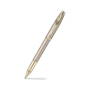 Produktfoto zum Tintenroller der Serie "Emily in Paris" von Sheaffer in der Farbe Champagner Gold / product photo of the rollerball of "Emily in Paris" from Sheaffer in Champagner Gold (GSHE1937751EIP)